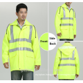 Outdoor Waterproof High Visibility Safety Men's Rain Jacket Wholesale Polyester Hi Vis Reflective Rainwear